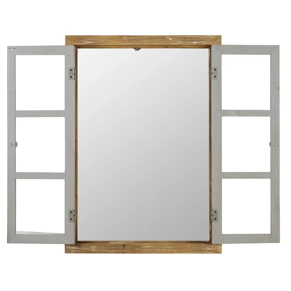 Aspire  Sizeomerset Window Pane Wall Mirror, Brown