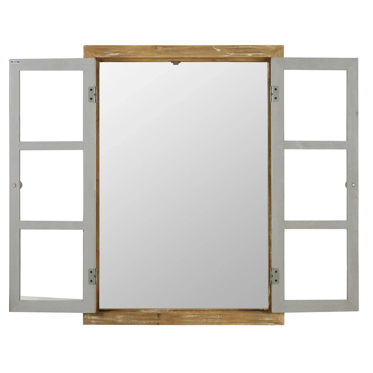 Aspire  Sizeomerset Window Pane Wall Mirror, Brown