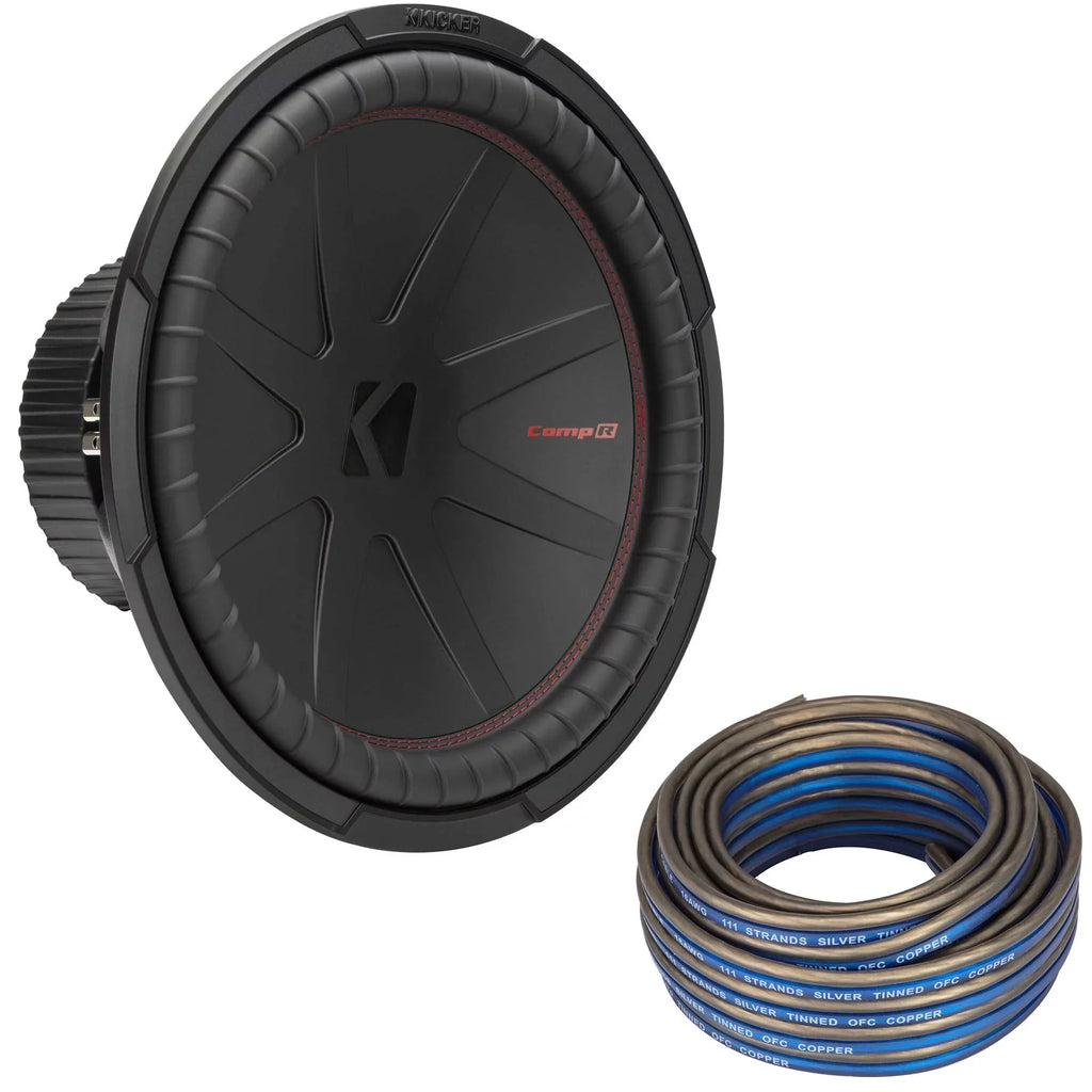 Kicker 48CWR152 CompR 15" Sizeubwoofer, DVC, 2-ohm - Includes Sizepeaker Wire