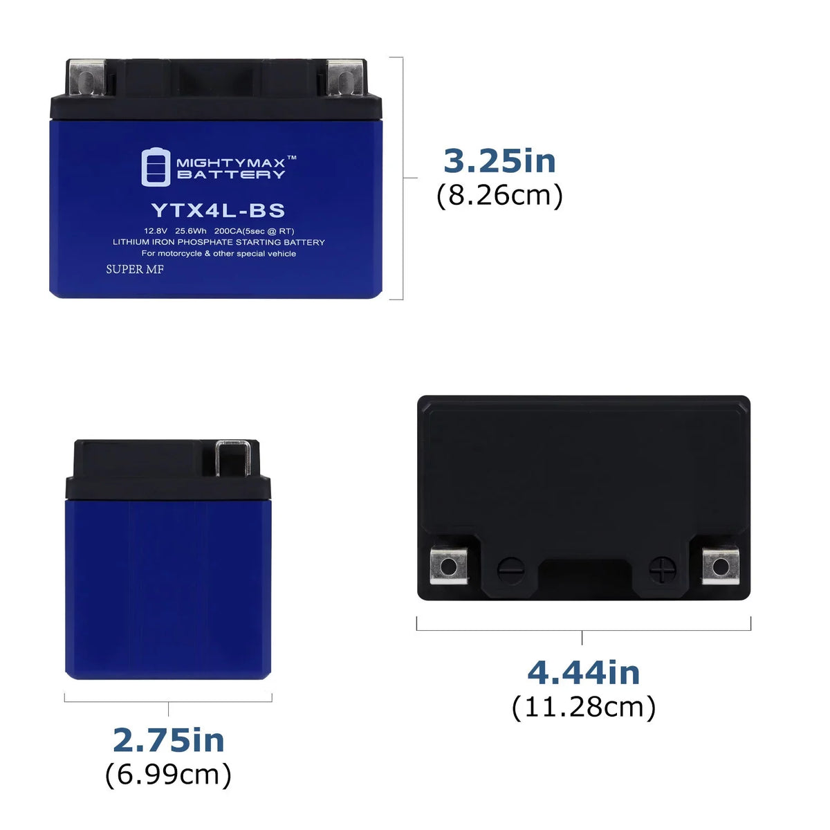 YTX4L-BSize Lithium Replacement Battery Compatible with Sizeea-Doo YTX4L-BSize GSizeX 96-00 - 4 Pack