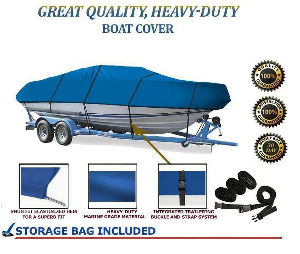BLUE, GREAT QUALITY BOAT COVER Compatible for CAJUN GRAND PRIX 1990 1991-1992