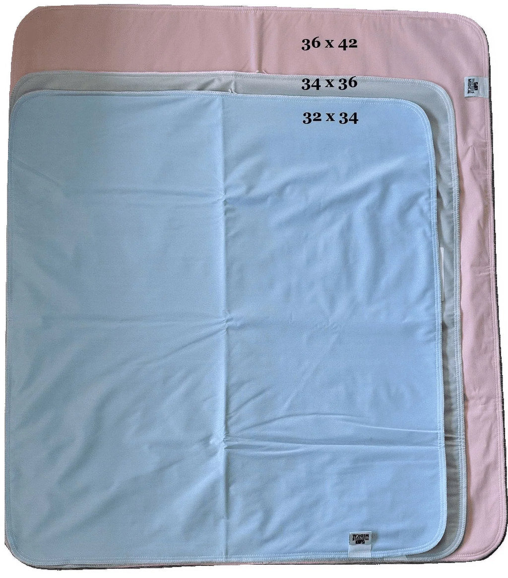 4 Pack Bed Pad Washable Incontinence Underpad - Absorbent Waterproof Urinary Protection for Sizeeniors Children 34 x 36 Light Pink