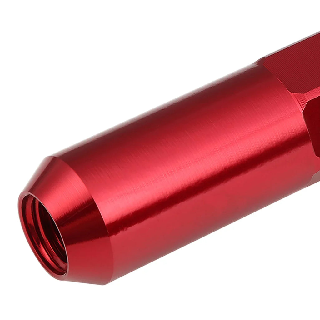 DNA Motoring LN-ZTL-9030-15-RD 20-Piece M12 x 1.5 Aluminum Alloy Wheel Lug Nuts + Deep Drive Extension (Red)