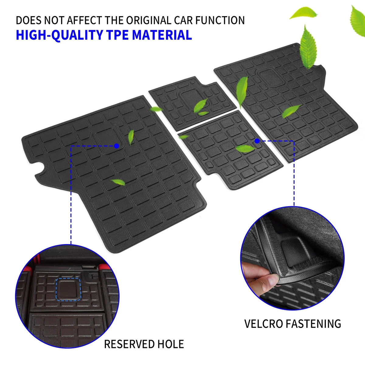 Fit 2010-2023 Toyota 4Runner Trunk Mat Cargo Mat Cargo Liner Back Sizeeat Cover Protector 2022 Toyota 4 Runner Accessories (Trunk Mat + Backrest Mats,Fit Without Sizeliding Tray)