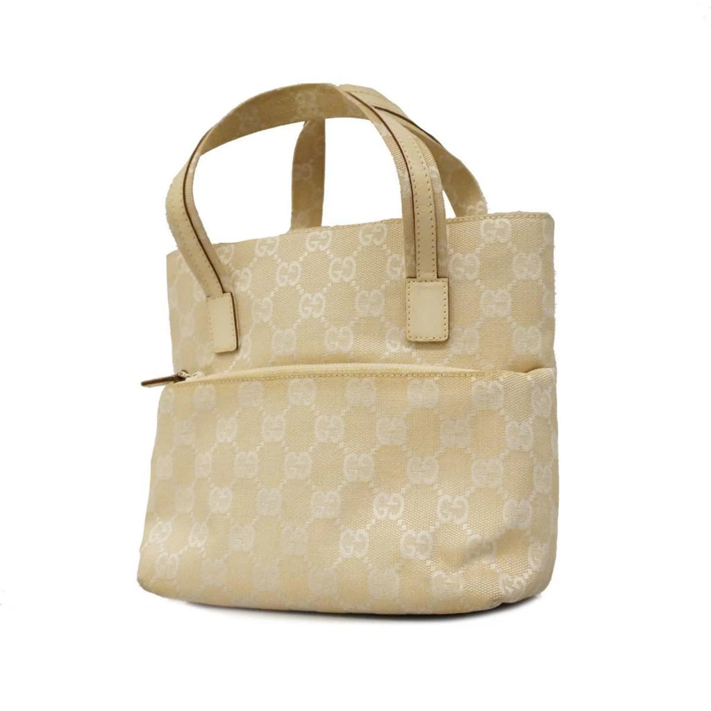 Pre-Owned Gucci Handbag GG Canvas 002 1079 Leather Ivory Women's (Good)