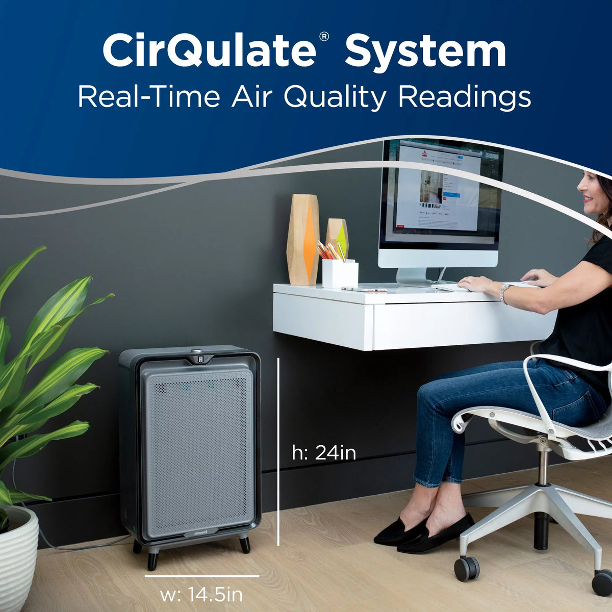 BISizeSizeELL AeroFresh air200 Air Purifier for rooms up to 266 sq. ft., 3330W