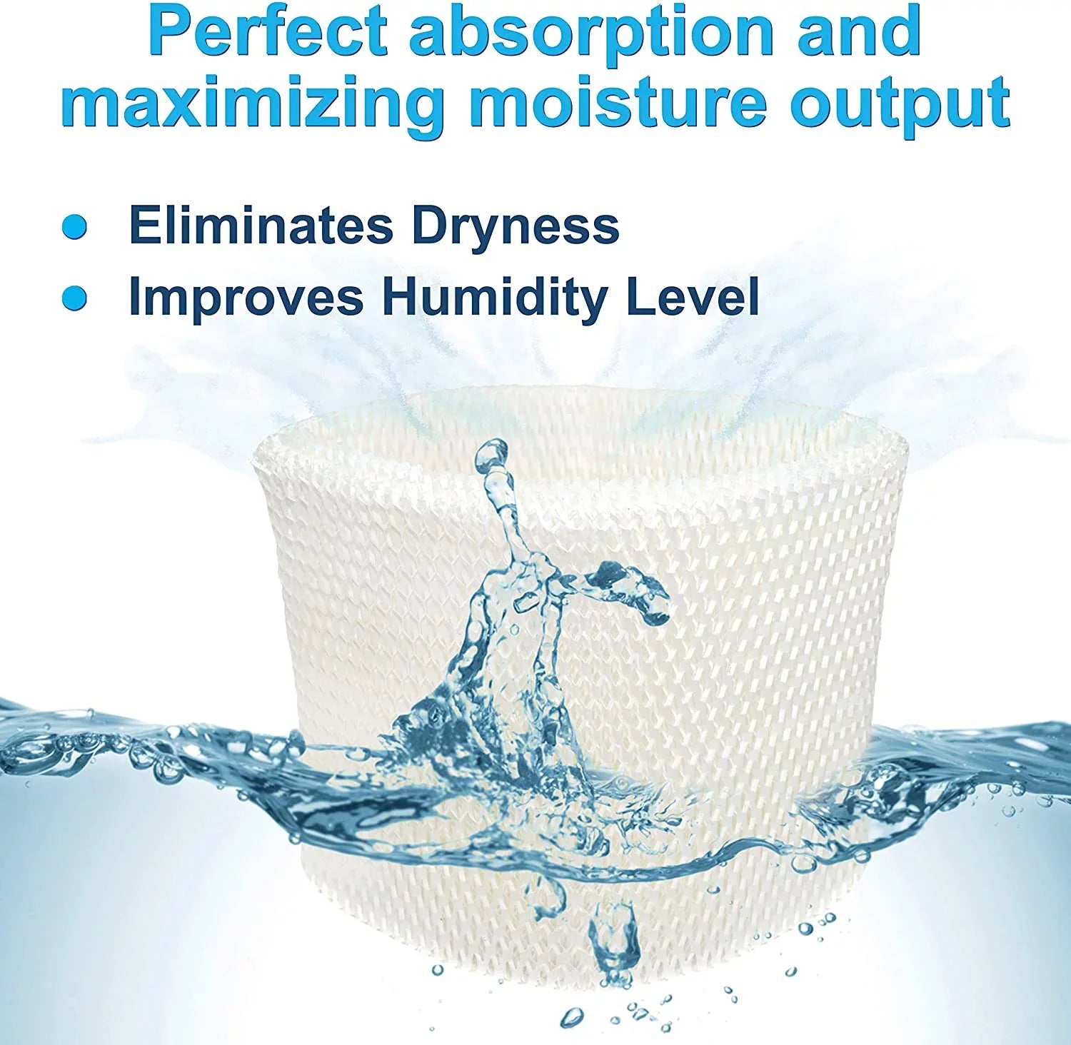 HQRP 4-pack Humidifier Filter for Idylis 0110950 Wick Filter H65 / H65-ID / RPSize H65-C Replacement