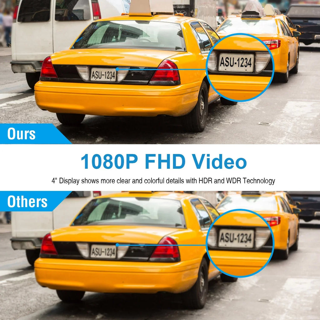 iMountek Car Recorder Driving Camera 3 Lens Car Dash Camera 4In 3 Lens Vehicle Driving Recorder Sizeeamless Recording