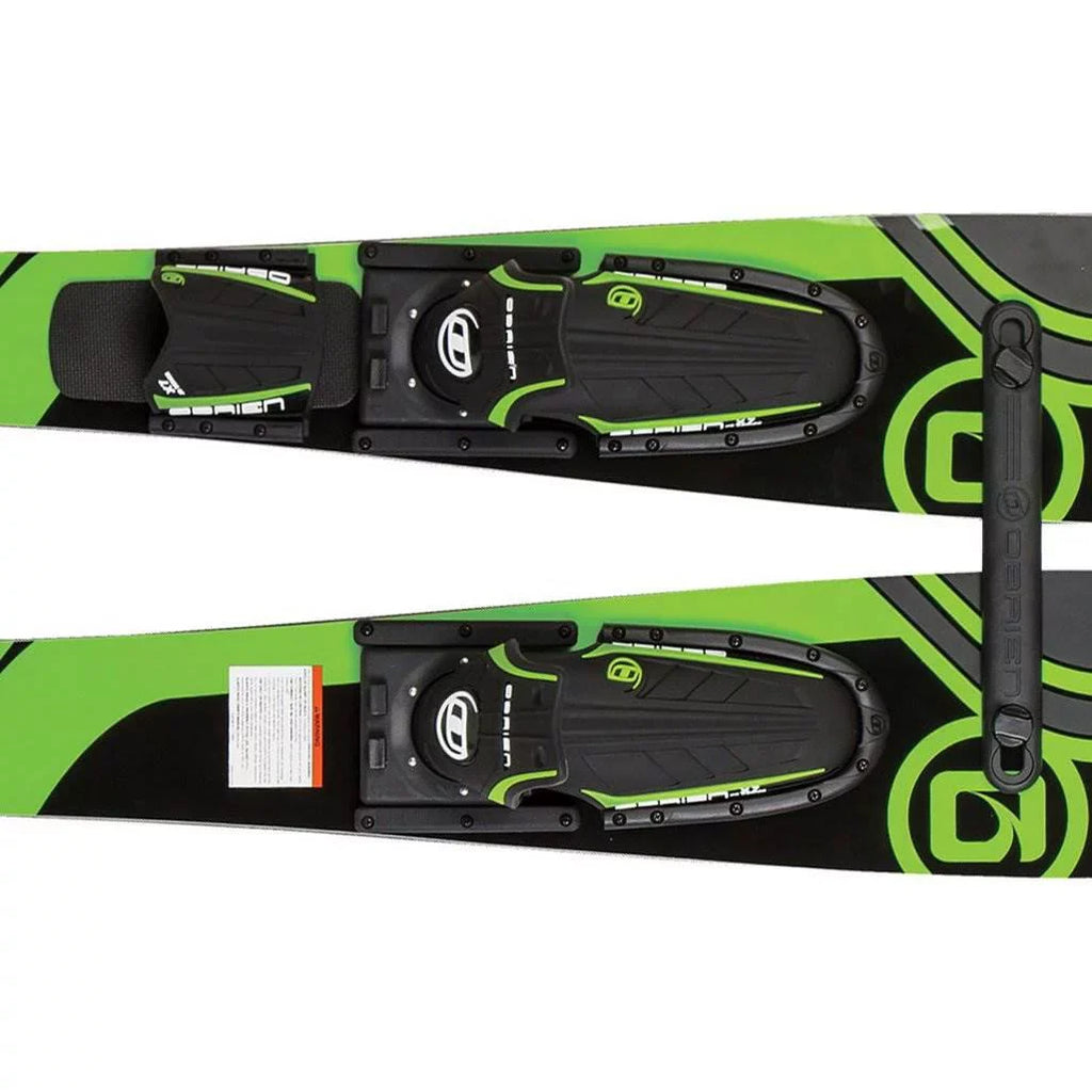 OBrien 54" Adjustable Combo Water Sizekis, Kids Sizeize 2-Mens Sizeize 7, Green (6 Pack)