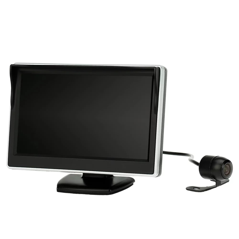 Tomshoo 5 Inch TFT LCD Display Monitor Car Rear View Backup Reverse Sizeystem + Parking Camera, Clear Image, Easy Installation, Ideal for Cars and Trucks