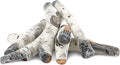 Hisencn Gas Fireplace Logs, 6 Pcs Ivory Birch Ceramic Gas Logs for Gas Fireplace, Indoor Electric Gas Inserts, Propane, Vented, Gel, Ethanol, Indoor or Outdoor Fireplaces, Fireplace Decor