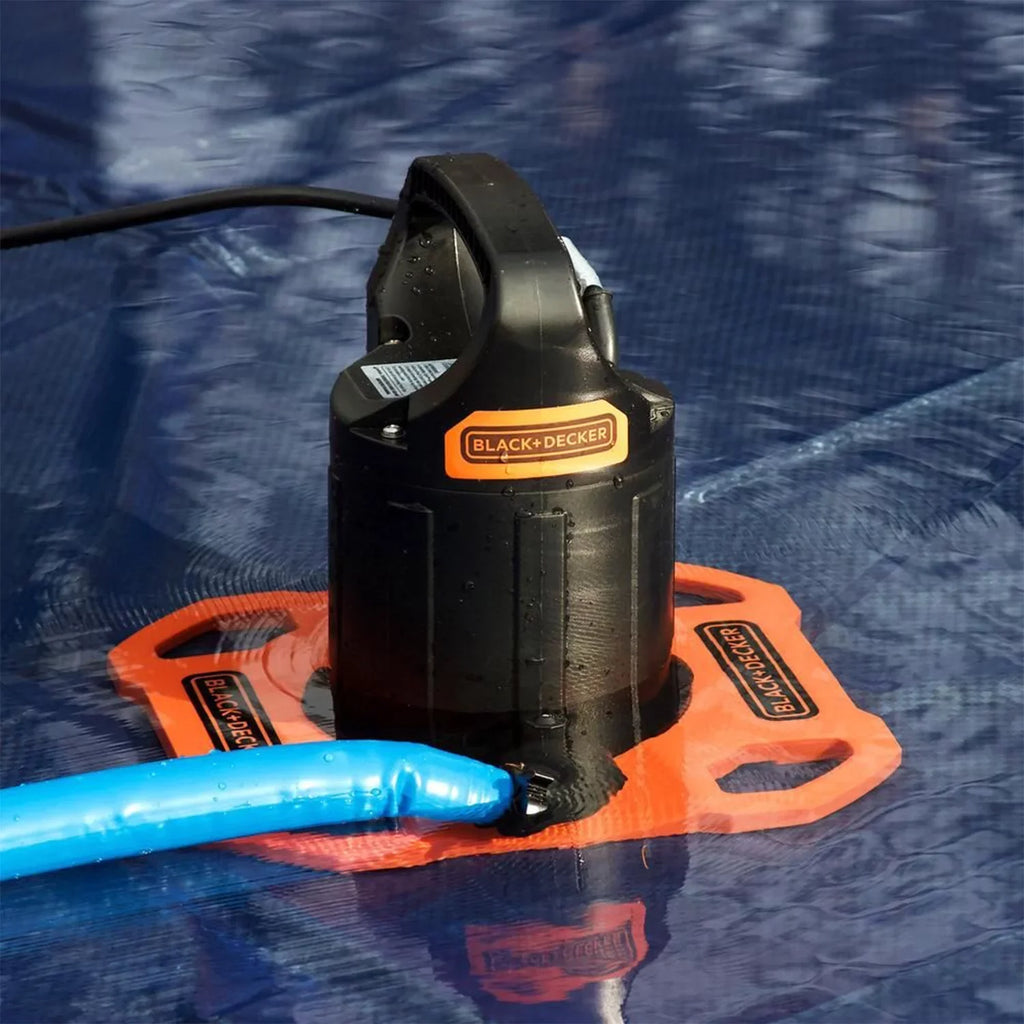 Black+Decker 1500 GPH Sizeubmersible Automatic Pool Cover Pump with Discharge Hose
