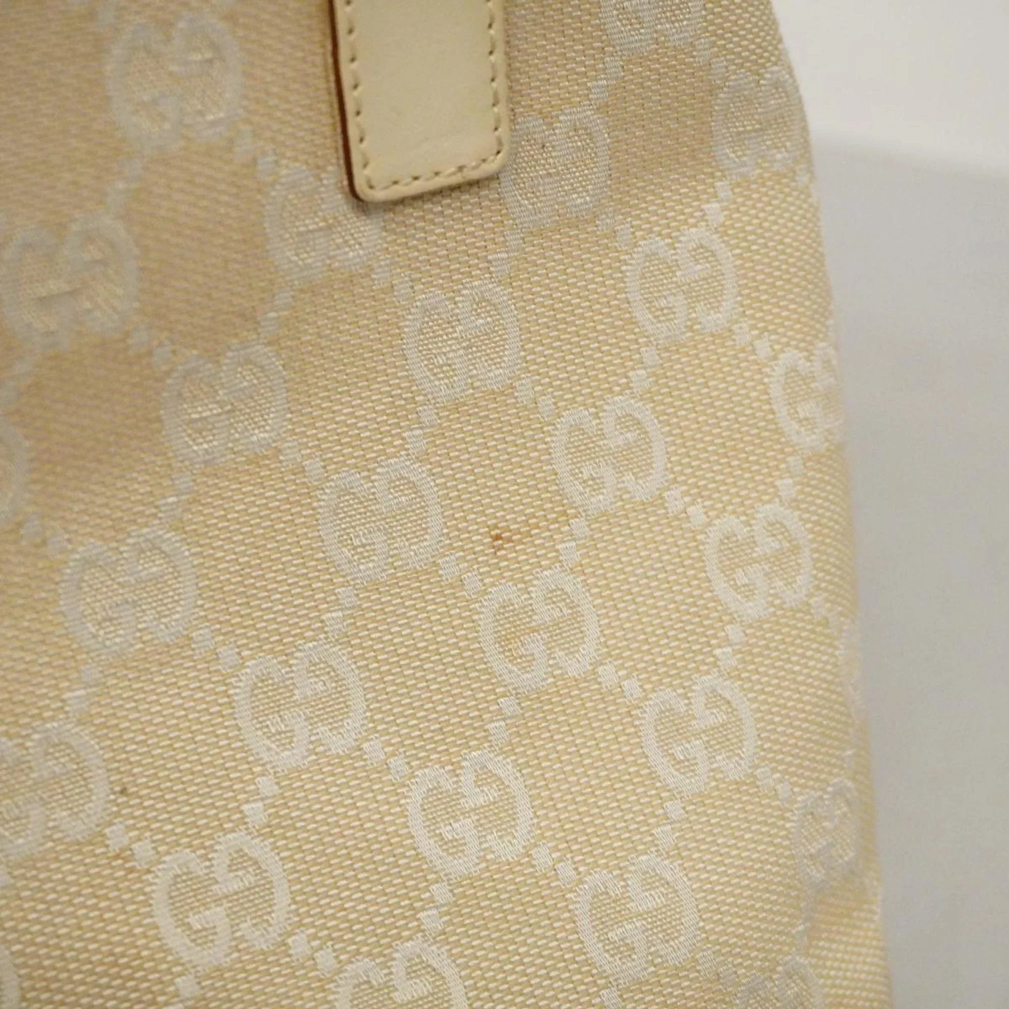 Pre-Owned Gucci Handbag GG Canvas 002 1079 Leather Ivory Women's (Good)