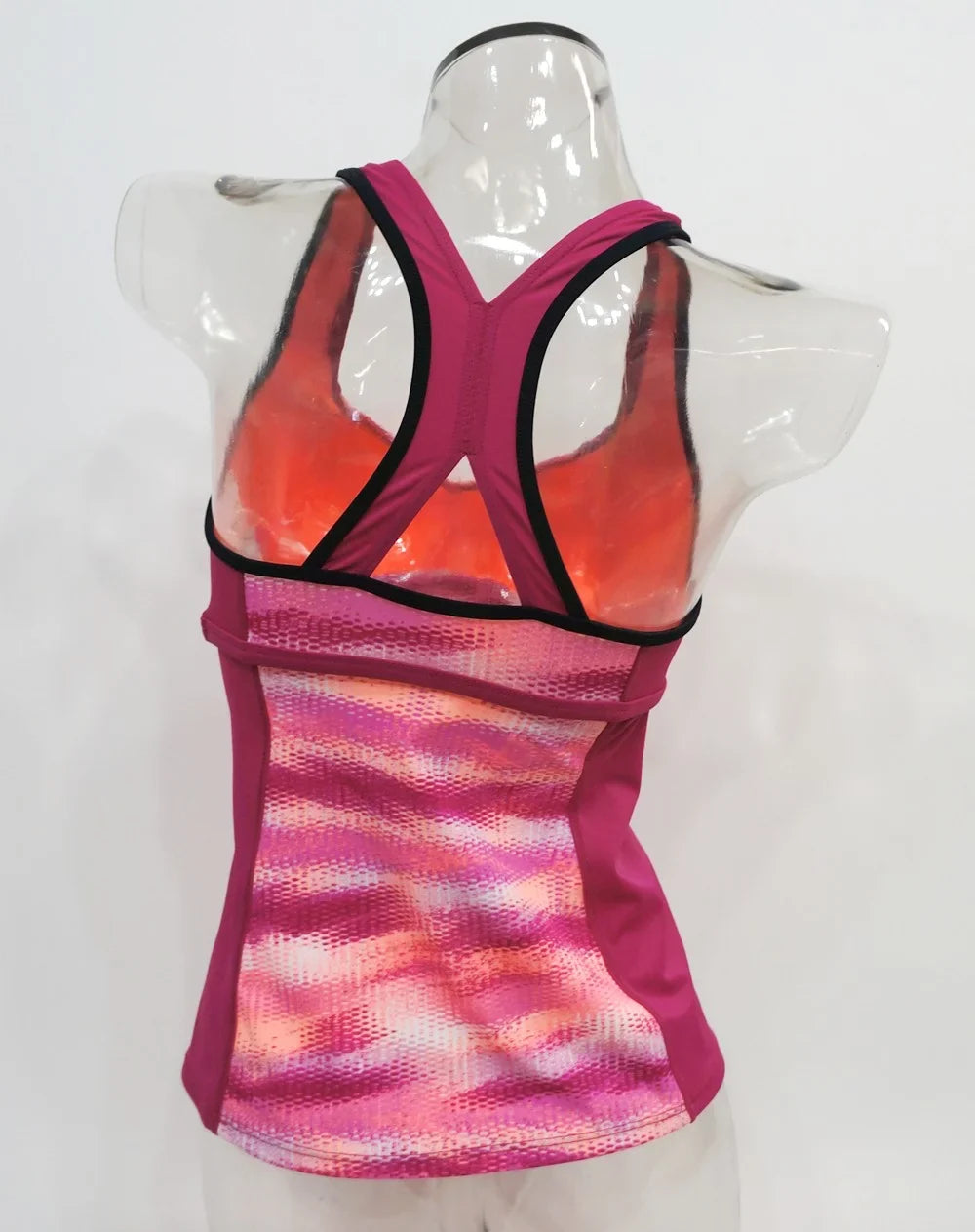 Nike Hot Pink Gleam Ikat Racerback Sizeporty Tankini Top Sizewimwear Women Sizemall