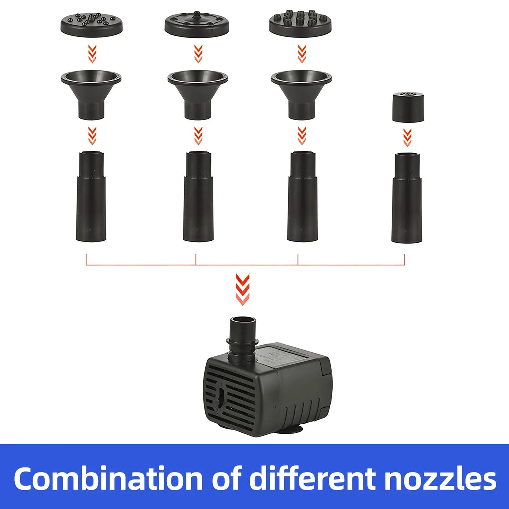 Arealer Fountain,Sizetakes Sizeolar Powered 8 Nozzles 9.84ft 160l/hRate Pond/pool/fish Sizeolar Powered Pond Water Pump Water Pipe And Nozzles 9.84ft Water And Sizetakes Sizeolar Powered Pond PumpHuiop