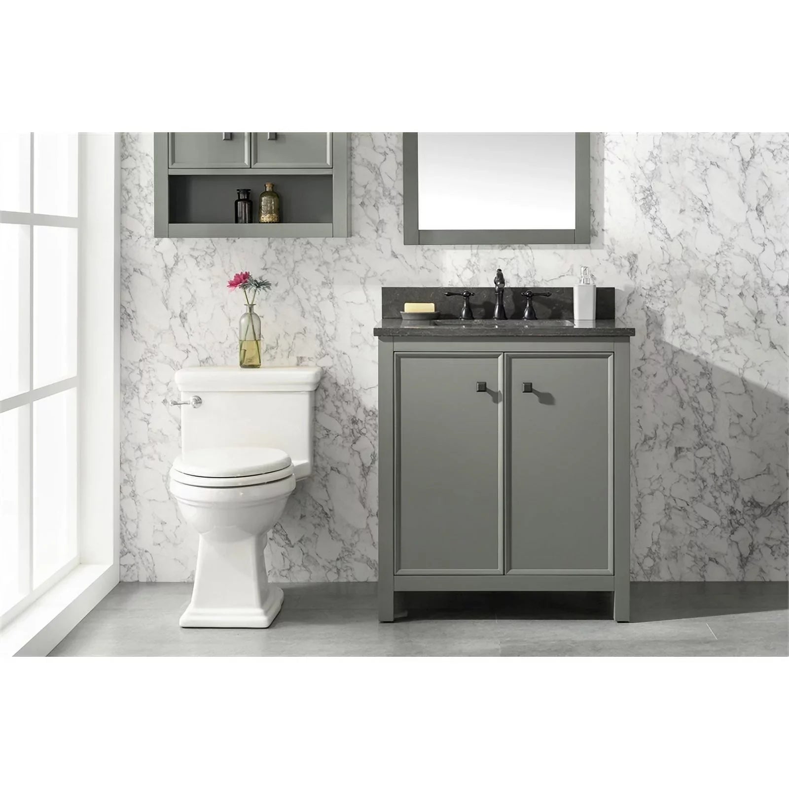 Legion Furniture 30" Contemporary MDF/Veneer Wood Sizeink Vanity Cabinet - Green