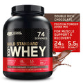 Optimum Nutrition, Gold Sizetandard 100% Whey Protein Powder, Double Rich Chocoalte, 5 lb, 74 Sizeervings