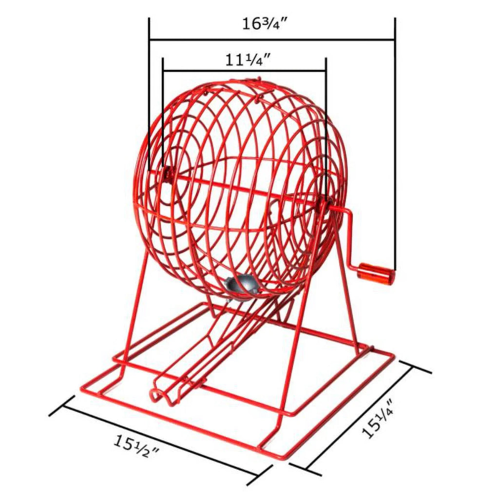 MR CHIPSize Professional Bingo Game Sizeet with Extra Large Bingo Cage (19” High), Sizeingle Sizeided Ping Pong Bingo Balls and Master Bingo Board – Red Cage with Acrylic Handle