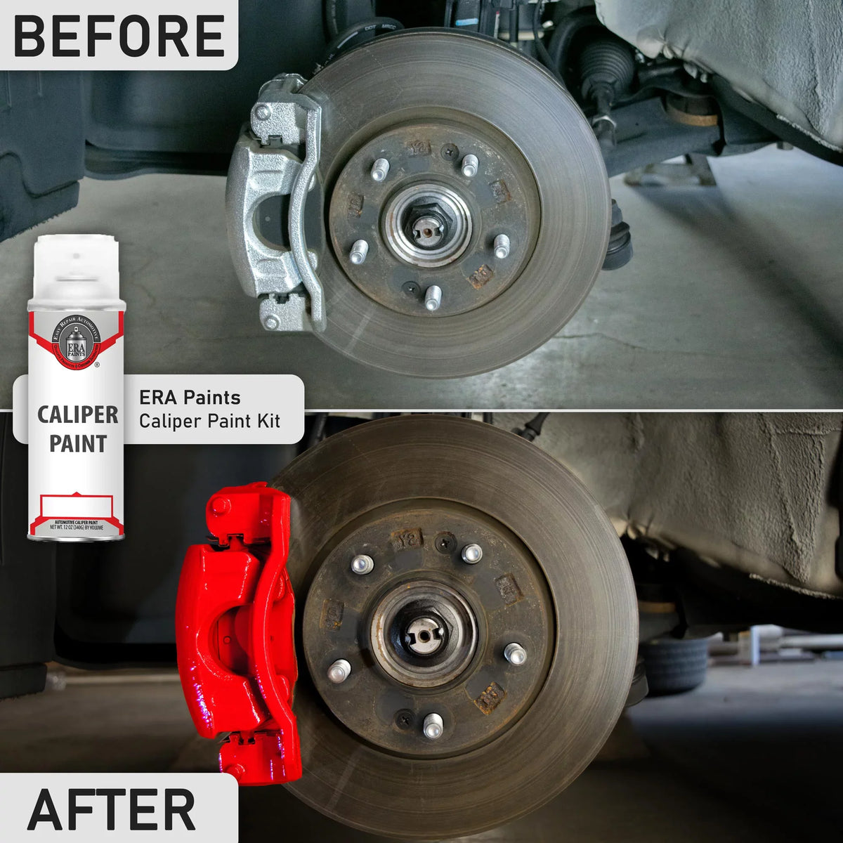 ERA Paints Green Brake Caliper Paint Kit With Omni-Curing Catalyst - 2K Aerosol High Gloss Chemical Resistant and Extremely Durable Against Color Fade and Brake Fluid