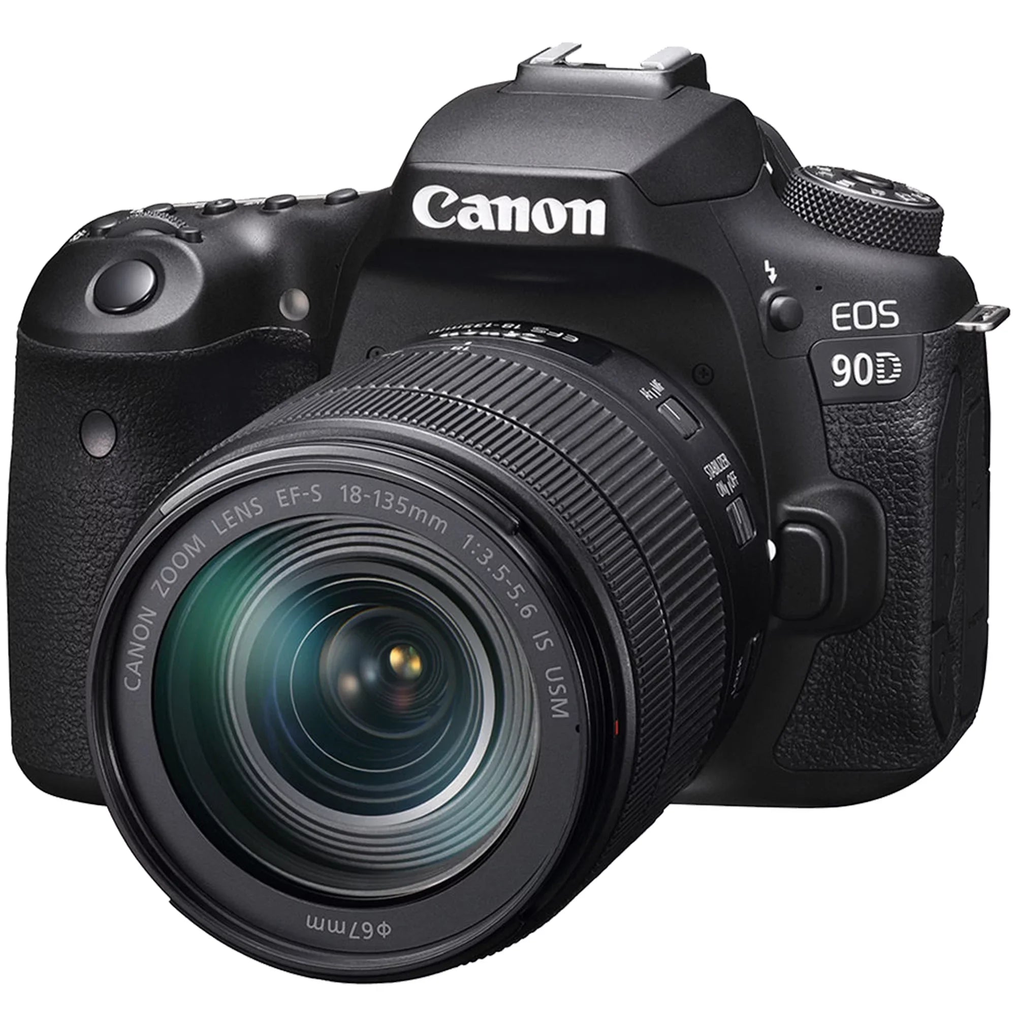 Canon EOSize 90D DSizeLR Camera with 18-135mm ISize USizeM Lens + SizeanDisk 64GB Card + Case + Wideangle + Tripod + ZeeTech Accessory Bundle