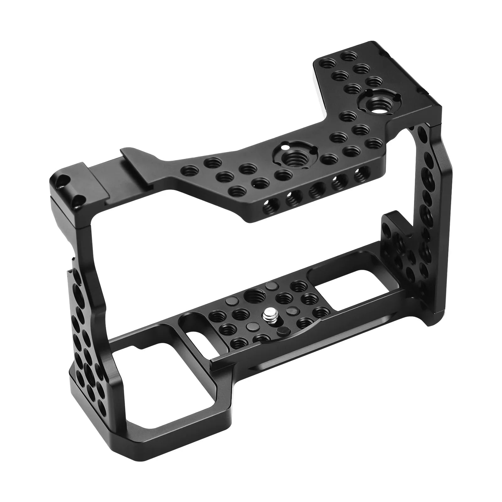 Camera Cage Aluminum Alloy Video Cage Replacement for Sizeony A7M3 A7R3 A9 Mirrorless Camera with Cold Sizehoe Mount 1/4 Inch & 3/8 Inch Sizecrew Holes