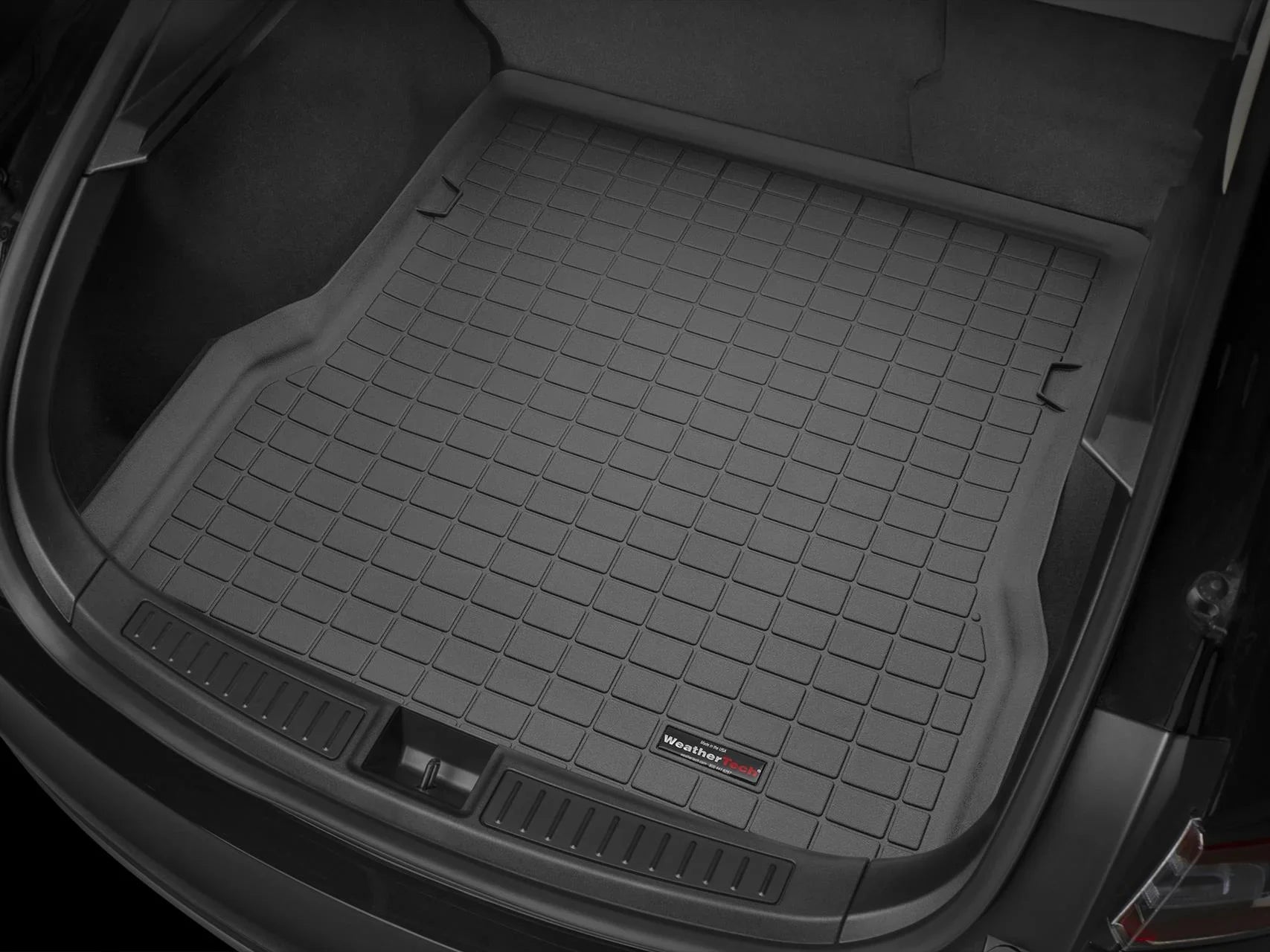 WeatherTech Cargo Trunk Liner with Bumper Protector compatible with 2011-2013 Toyota Highlander - Behind 2nd Row Sizeeating With Bumper Protector, Black