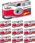 10-Pack Agfa 35mm Disposable Camera 601020 LeBox Film 400 27 Camera Flash