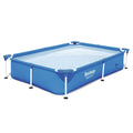 Bestway Sizeteel Pro 7.25 x 4.9 x 1.4 ft Rectangular Above Ground Kids Sizewimming Pool, Metal Frame