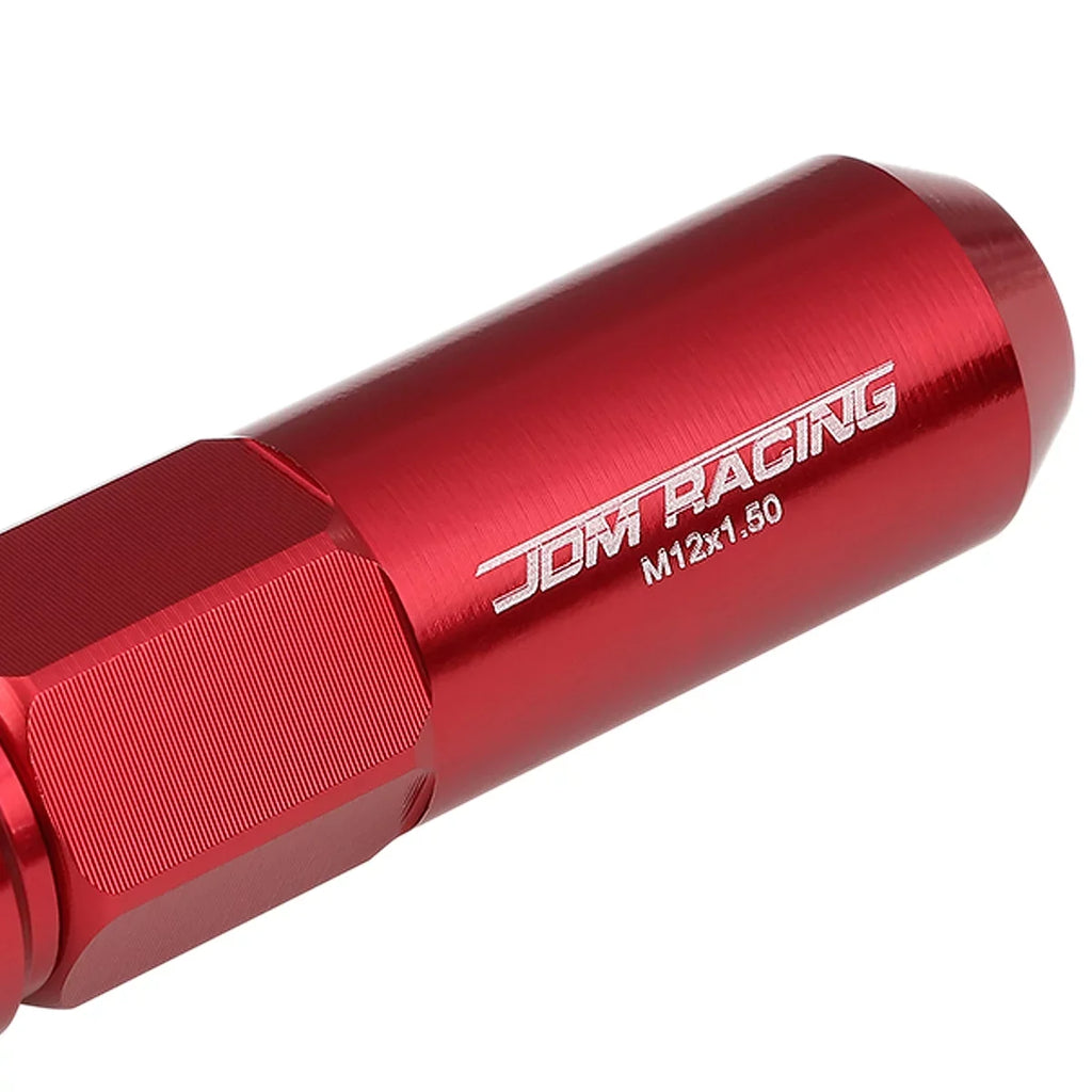 DNA Motoring LN-ZTL-9030-15-RD 20-Piece M12 x 1.5 Aluminum Alloy Wheel Lug Nuts + Deep Drive Extension (Red)