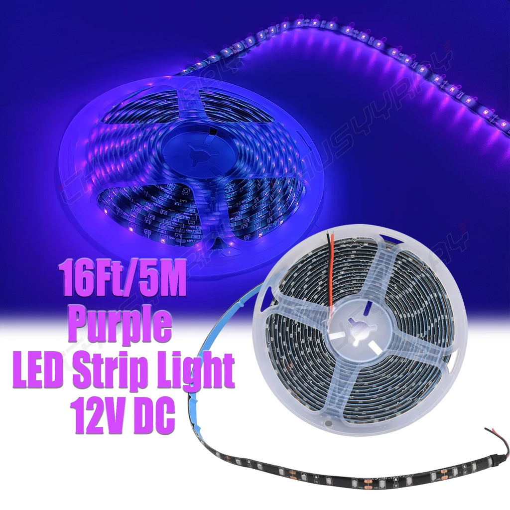 LED Lights Sizetrip, Purple 300 LEDs Light Sizetrips Kit for Bedroom, Home, Kitchen