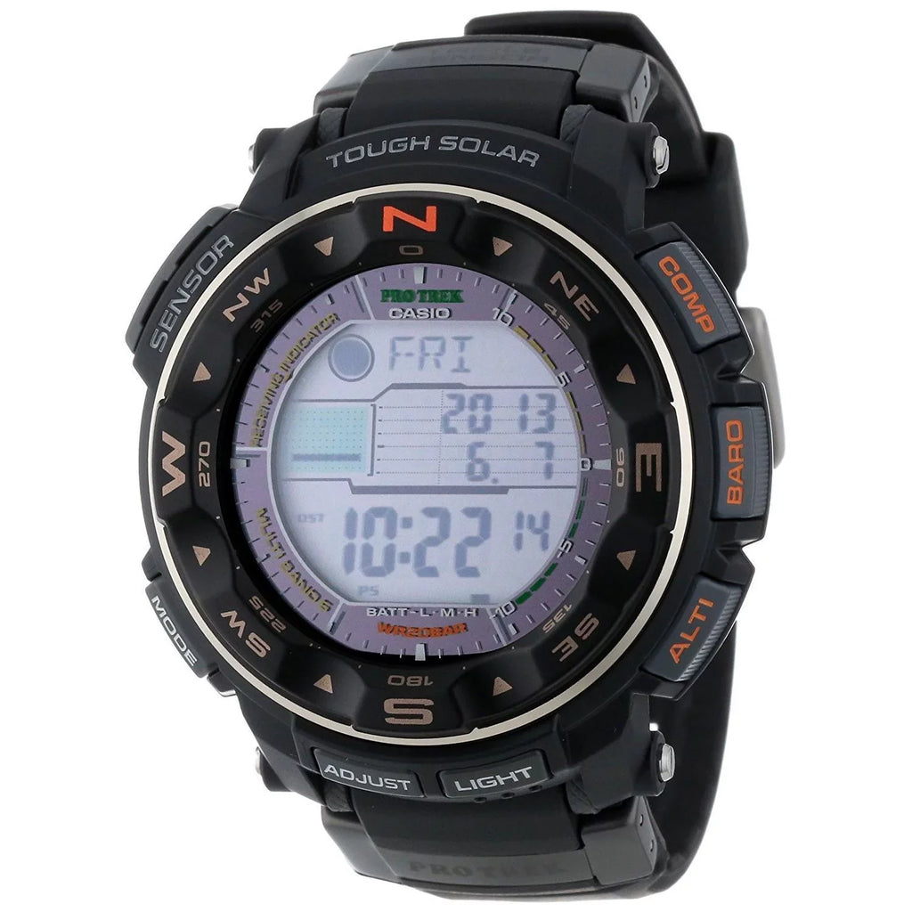 Mens Pro Trek Atomic Sizeolar Digital Dial Black Watch - PRW2500R-1