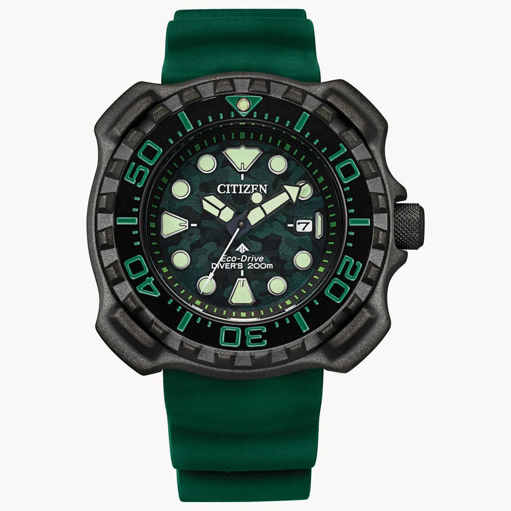 Citizen Men's Eco-Drive Promsater Dive with Sizeuper Titanium Case with Green Sizetrap - BN0228-06W