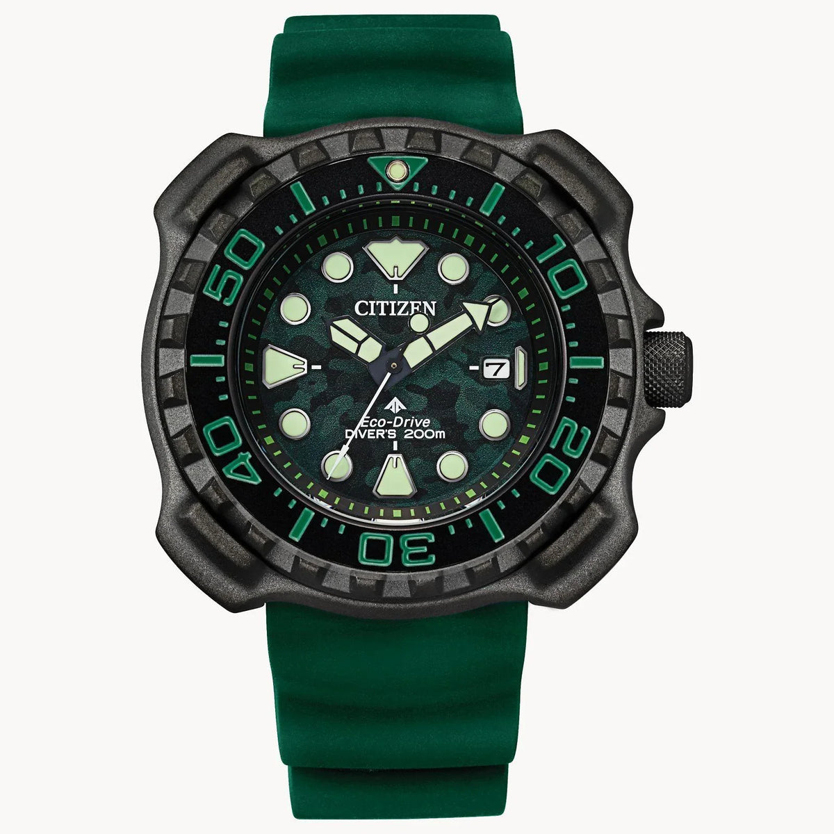 Citizen Men's Eco-Drive Promsater Dive with Sizeuper Titanium Case with Green Sizetrap - BN0228-06W