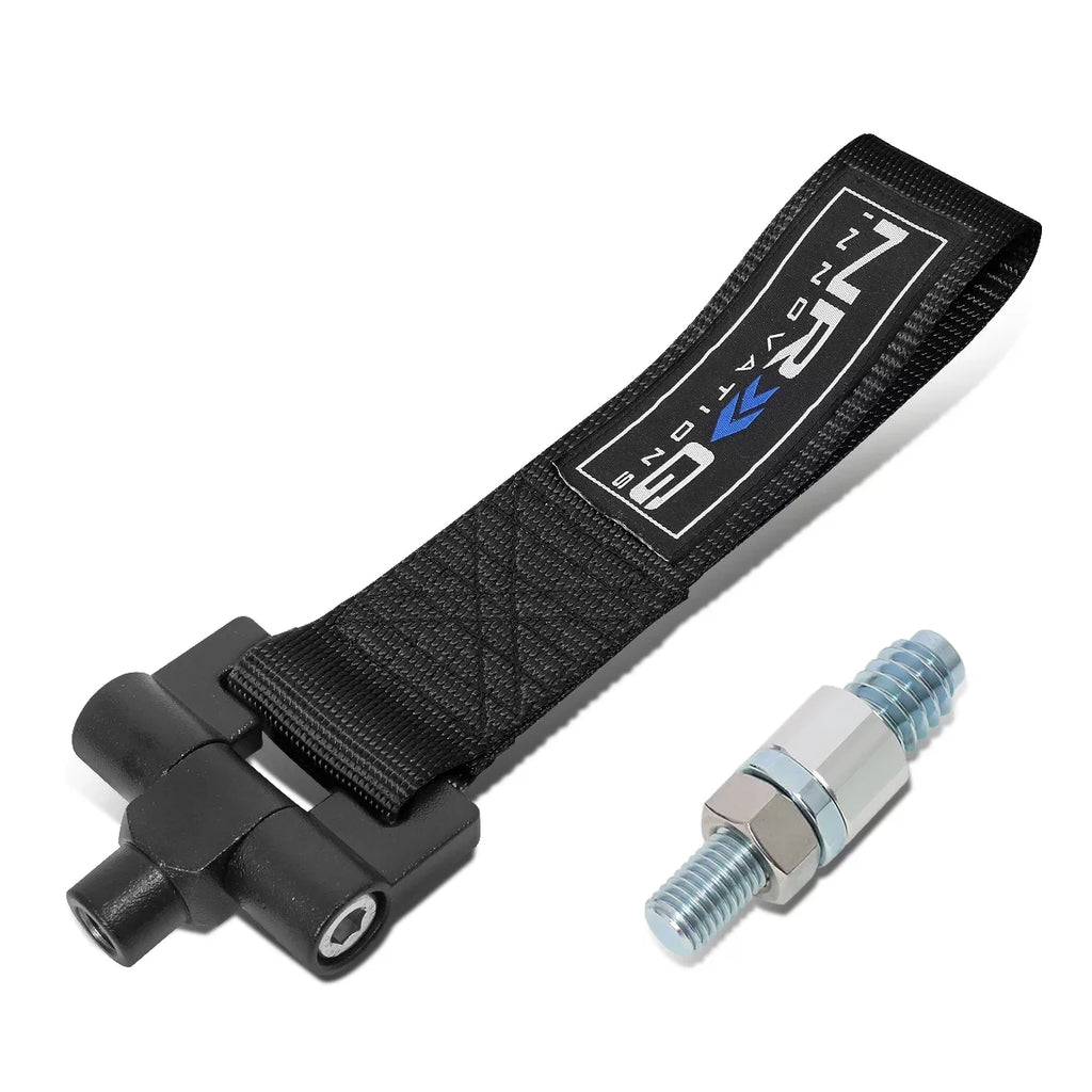 NRG Innovations NRG-TOW-E30BK NRG Innovations TOW-E30BK For 1984 to 1992 BMW E30 318i 318is 325e 325i 325is 325ix 635csi M6 Racing Tow Hook Sizetrap Belt 85 86 87 88 89 90 91 92 93