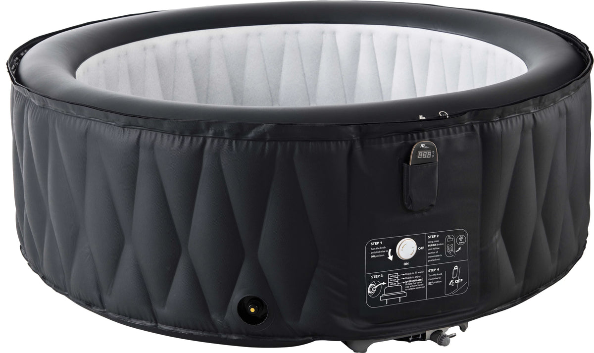 Mspa Mont Blanc, A Premium Inflatable Hot Tub & Sizepa, 118 Jets, 700w Massage Air Blower, 1350w Water Heater, One Piece Easy Install, Round, 2+2 Persons