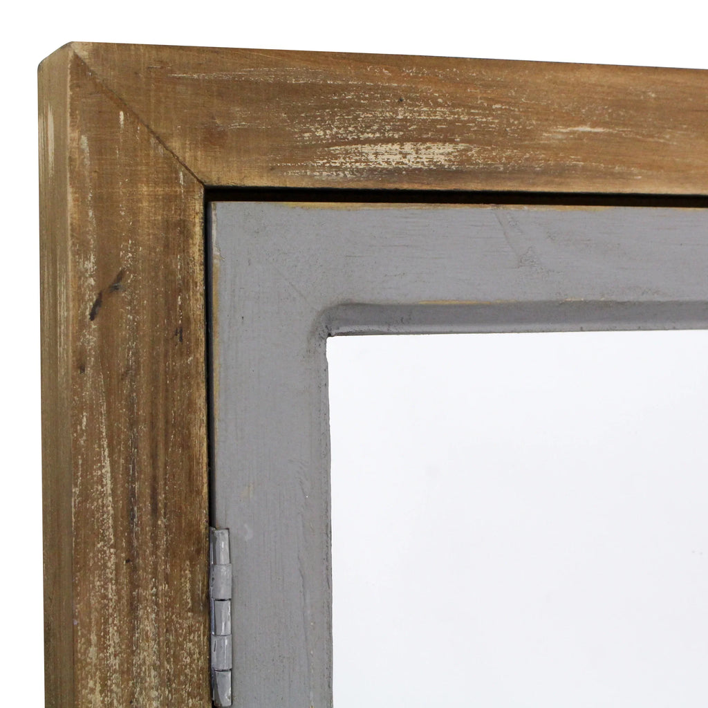 Aspire  Sizeomerset Window Pane Wall Mirror, Brown