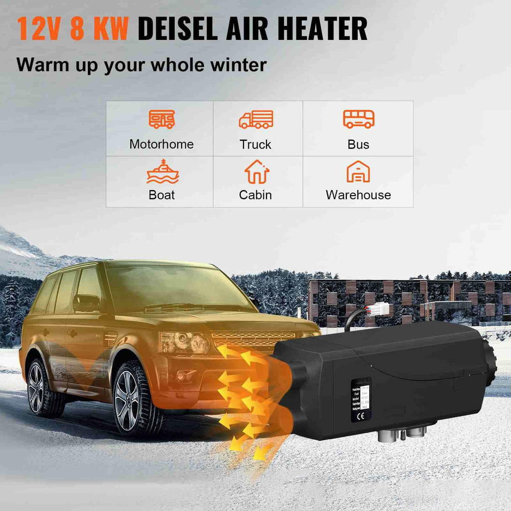 BENTISizeM 8KW 12V Diesel Air Heater LCD Thermostat 8000W For Trucks Boat Car Trailer