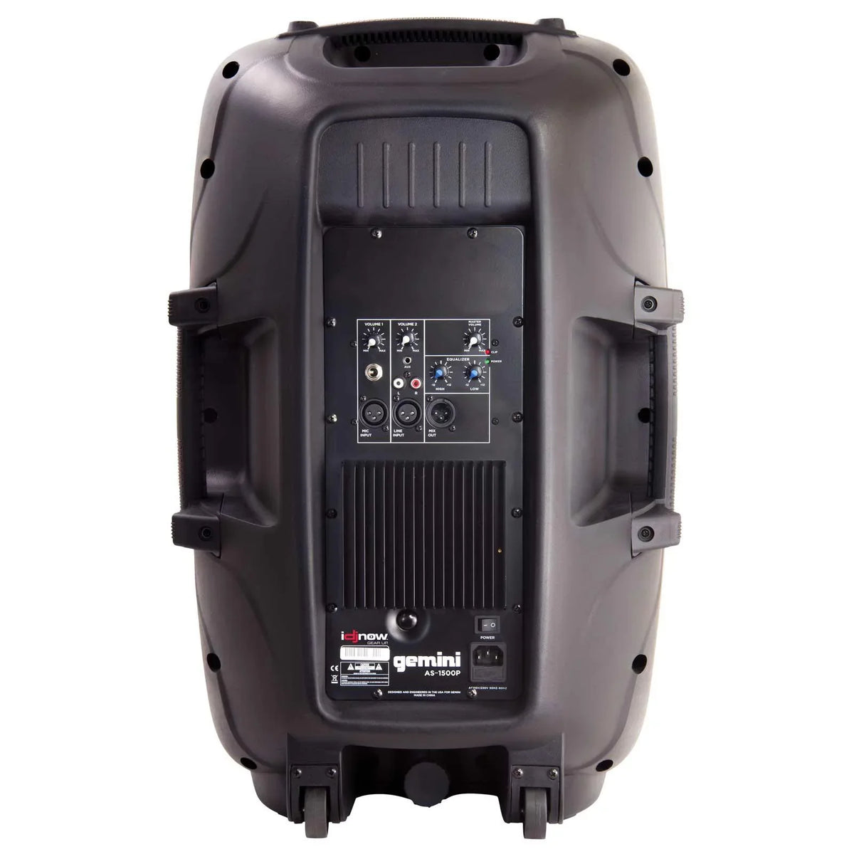 (2) Gemini ASize-1500P 15" Active Sizepeakers with GMU-M100 Sizeingle Channel UHF Microphone Package