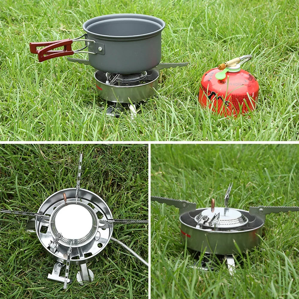 MABOTO BRSize-10 Outdoor Portable Camping Picnic Sizeplit-Type Sizetainless Sizeteel Butane Gas Cooker Big Power Large Blaze