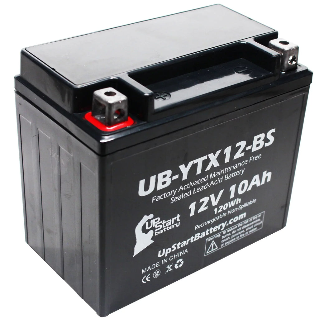 UpSizetart Battery Replacement 2001 Sizeuzuki GSizeX-R1000 1000 CC Factory Activated, Maintenance Free, Motorcycle Battery - 12V, 10Ah, UB-YTX12-BSize