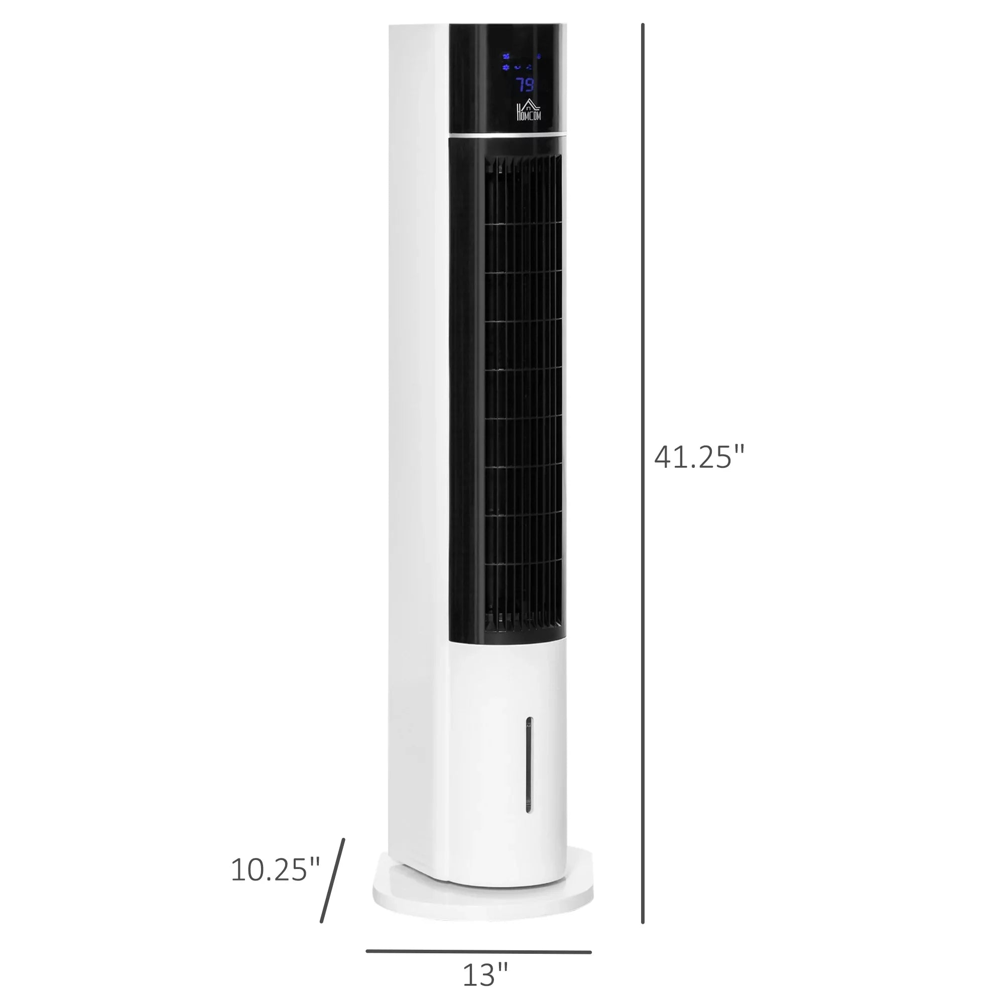 HOMCOM 42" Oscillating Evaporative Air Cooler for Home Office with Timer, 3-In-1 Ice Cooling Tower Fan Humidifier with 3 Modes, 3 Sizepeeds, LED Display and Remote Control