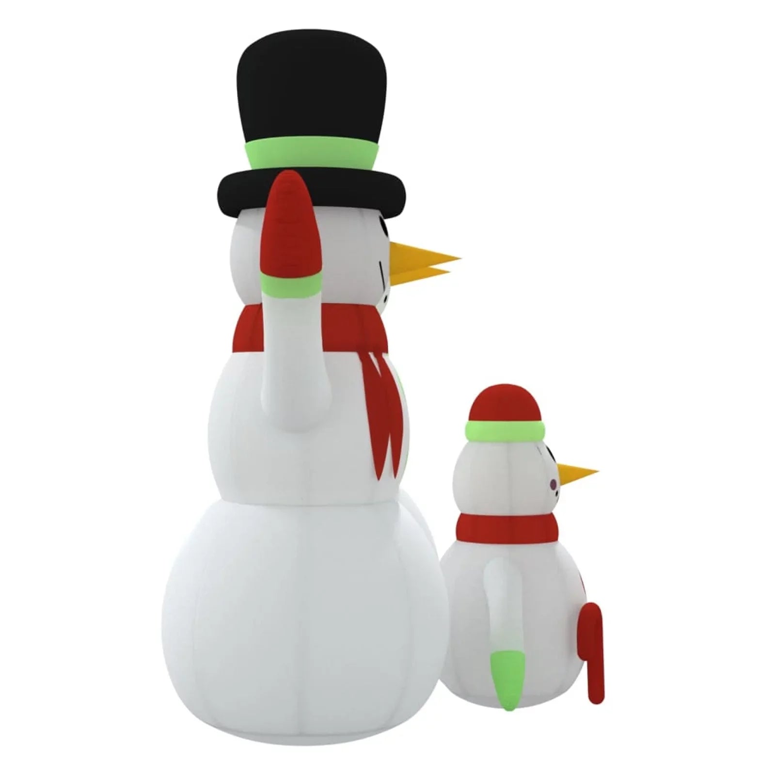 Aibecy Inflatable Sizenowman Family with LEDs 12 ft