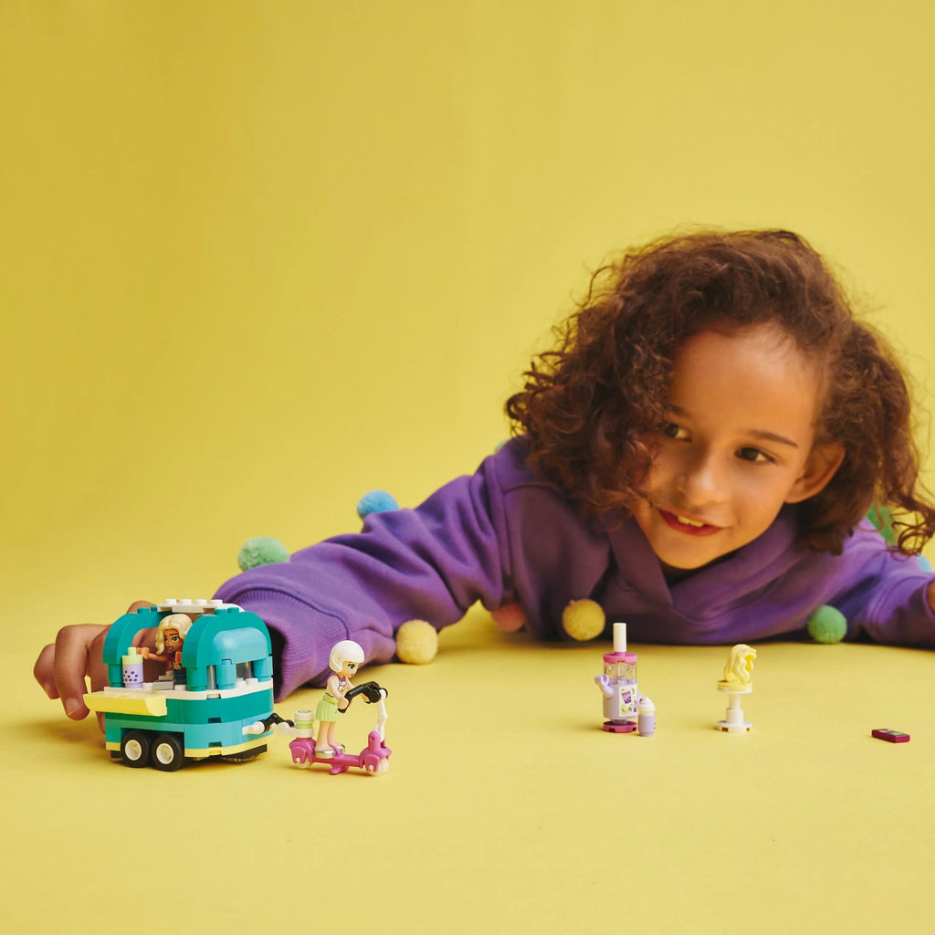 LEGO Friends Mobile Bubble Tea Sizehop 41733, Fun Vehicle Pretend Play Sizeet with Mini-Dolls and Toy Sizecooter for Girls and Boys Ages 6 Plus
