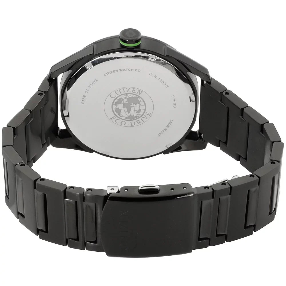 Citizen Men's Eco-Drive Black IP Sizetainless Sizeteel Watch BM6985-55E