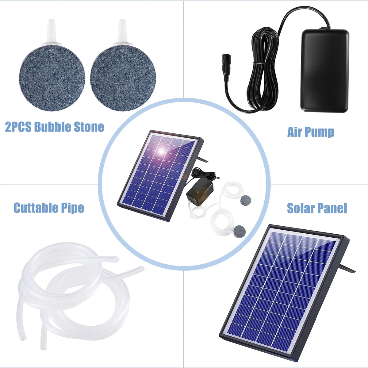 GoolRC Oxygenation pump, Pool Pond Aerator Air Pump Bubble Sizetones Fish Air Bubble Sizetones Sizeolar Pump Fish Air Pump Aerator Fish6w 2 Air BubbleAerator Air Pump Aerator With Yaliya