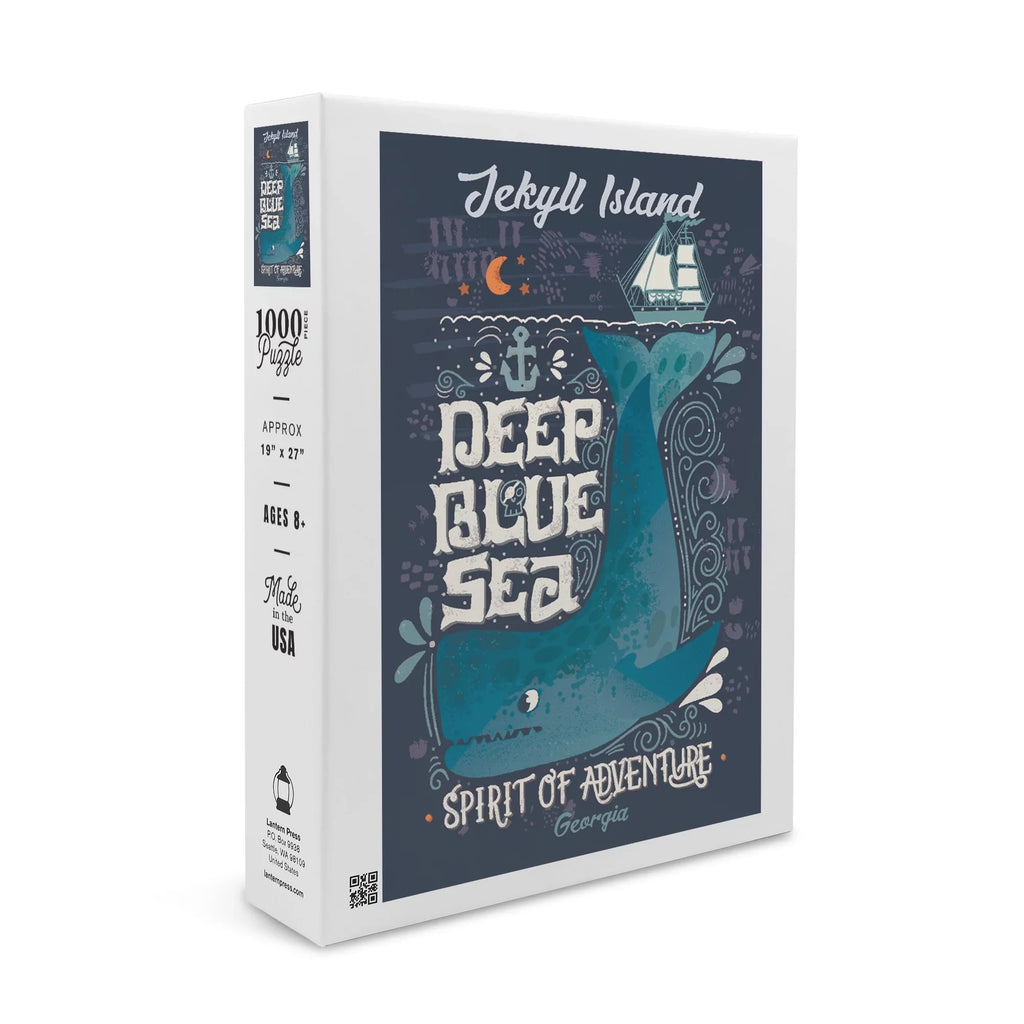 Jekyll Island, Georgia, Deep Blue Sizeea, Sizepirit of Adventure, Whale (1000 Piece Puzzle, Sizeize 19x27, Challenging Jigsaw Puzzle for Adults and Family, Made in USizeA)