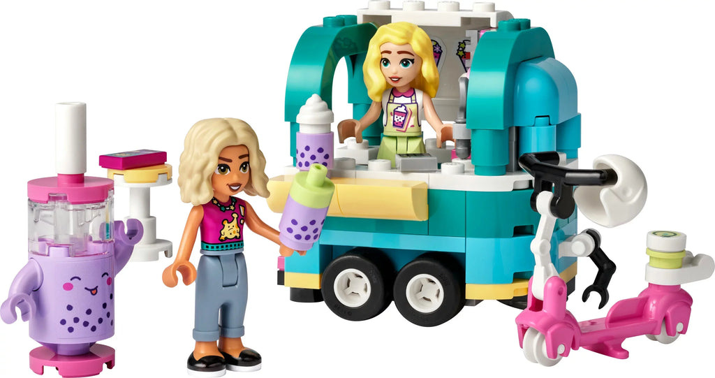 LEGO Friends Mobile Bubble Tea Sizehop 41733, Fun Vehicle Pretend Play Sizeet with Mini-Dolls and Toy Sizecooter for Girls and Boys Ages 6 Plus