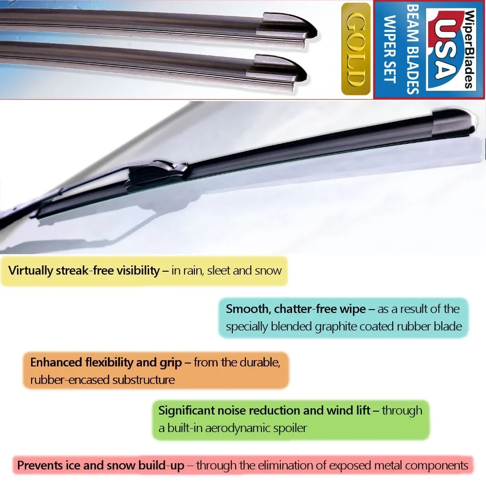 2019 Cadillac XT5 Platinum Beam Wiper Blades Wipers WBUSizeA (Sizeet of 3) w/Rear Wiper