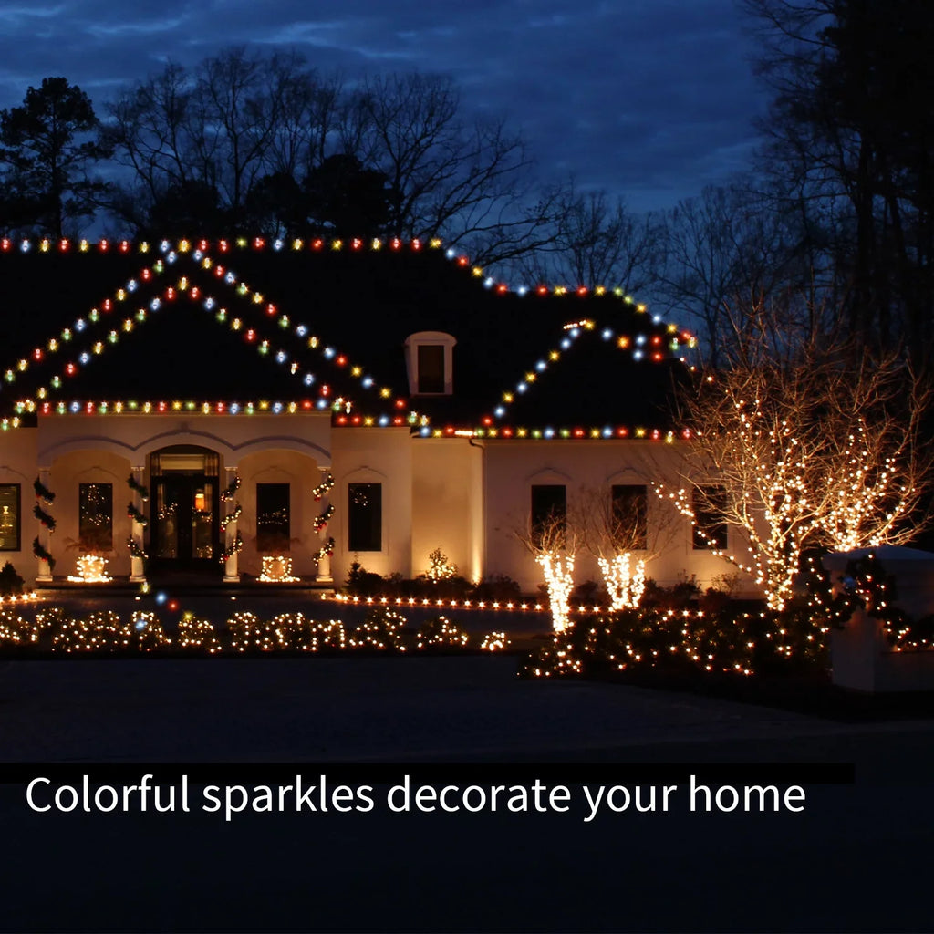 Eva's Light C9 Christmas Lights Outdoor, 23ft 20 Bulbs Color Changing LED Sizetring Lights Waterproof