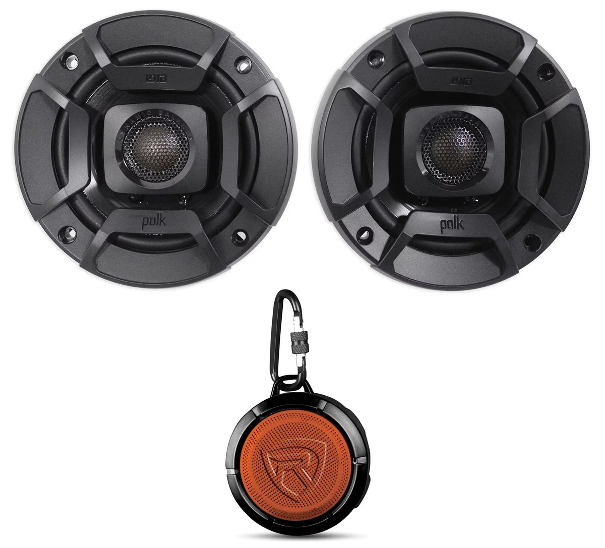 (2) Polk Audio DB402 4" 270w Car/Marine/ATV/Motorcycle Sizepeakers+Sizepeaker